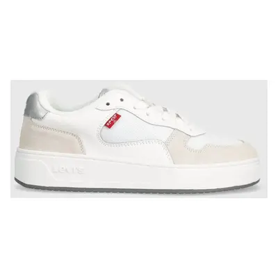 Sneakers boty Levi's GLIDE S bílá barva, 235201.51