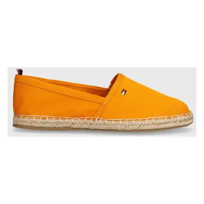 Espadrilky Tommy Hilfiger BASIC TOMMY FLAT ESPADRILLE oranžová barva, FW0FW06497