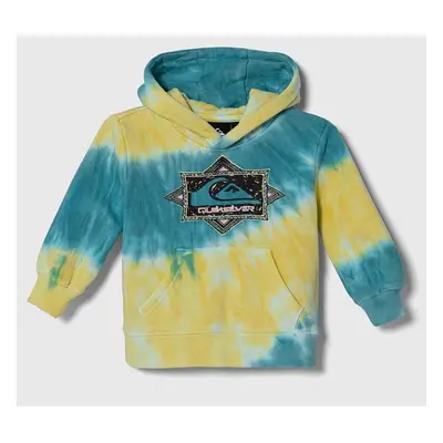 Bavlněná mikina Quiksilver TIE DIE HOOD s kapucí, vzorovaná