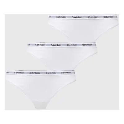 Tanga Calvin Klein Underwear 3-pack bílá barva, 000QD5209E