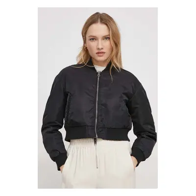 Bomber bunda Pepe Jeans MONITE černá barva, přechodná, PL402268