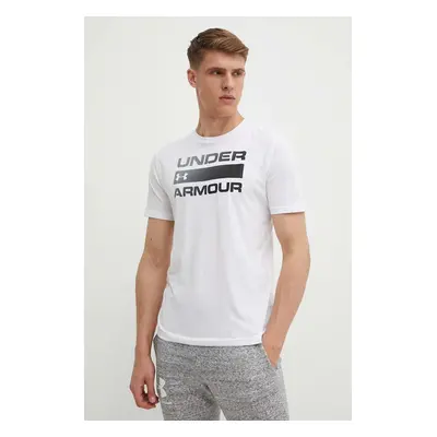 Tréninkové tričko Under Armour Team Issue Wordmark bílá barva, s potiskem, 1329582