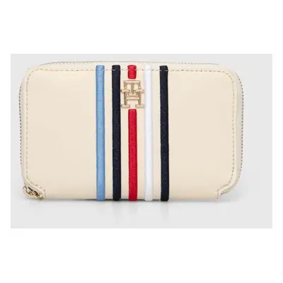 Peněženka Tommy Hilfiger béžová barva, AW0AW16018