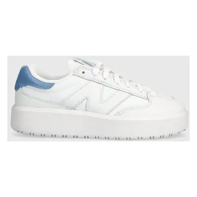 Kožené sneakers boty New Balance CT302CLD bílá barva