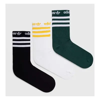 Ponožky adidas Originals 3-pack černá barva, IU2681