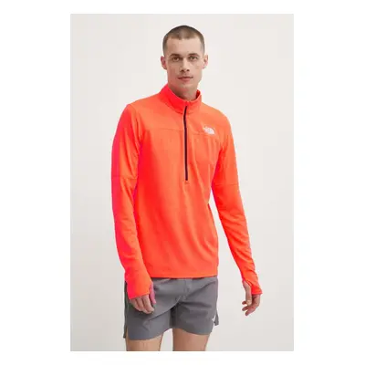 Sportovní tričko s dlouhým rukávem The North Face Sunriser oranžová barva, hladký, NF0A84KRQI41