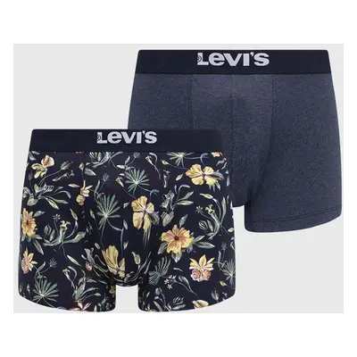 Boxerky Levi's 2-pack pánské, tmavomodrá barva