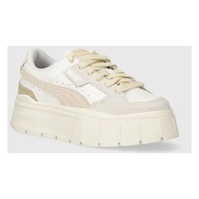 Kožené sneakers boty Puma Mayze Stack Luxe Wns béžová barva, 389853