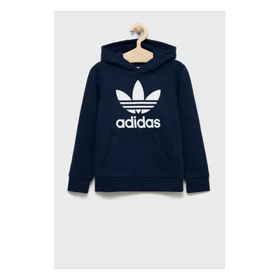 Dětská mikina adidas Originals tmavomodrá barva, s potiskem