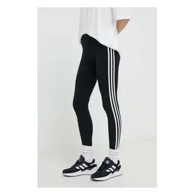 Legíny adidas Originals 3 Stripes Tigh dámské, černá barva, s aplikací, IB7383