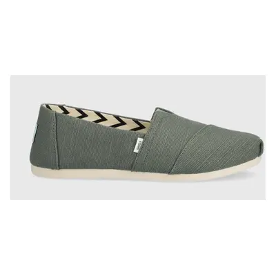 Espadrilky Toms Alpargata zelená barva