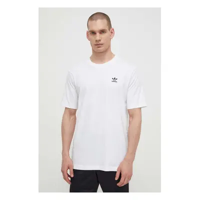 Bavlněné tričko adidas Originals Essential Tee bílá barva, s potiskem, IR9691