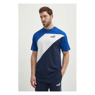 Bavlněné tričko Puma POWER tmavomodrá barva, 678929