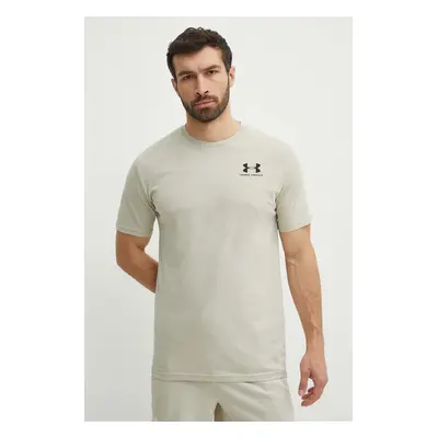 Tričko Under Armour zelená barva, s potiskem, 1326799