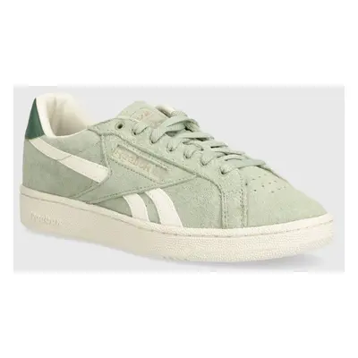 Semišové sneakers boty Reebok Classic CLUB C zelená barva, 100074642