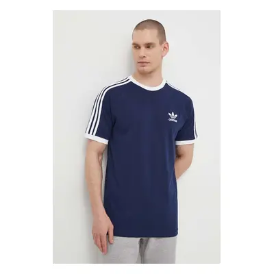 Bavlněné tričko adidas Originals Adicolor Classics 3-Stripes tmavomodrá barva, IA4850