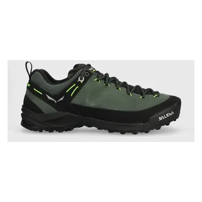 Boty Salewa Wildfire Leather pánské, zelená barva, 00-0000061395