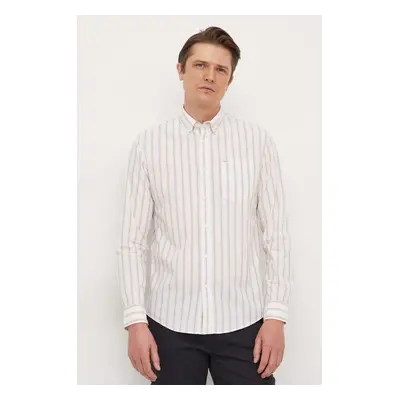 Košile Pepe Jeans PRESTON bílá barva, regular, s límečkem button-down, PM308280