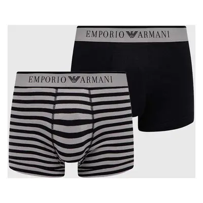 Boxerky Emporio Armani Underwear 2-pack pánské, černá barva, 111210 4R542