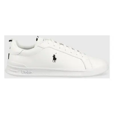 Kožené sneakers boty Polo Ralph Lauren Hrt Ct II bílá barva, 809860883006