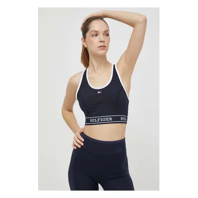 Sportovní podprsenka Tommy Hilfiger tmavomodrá barva, WW0WW41517