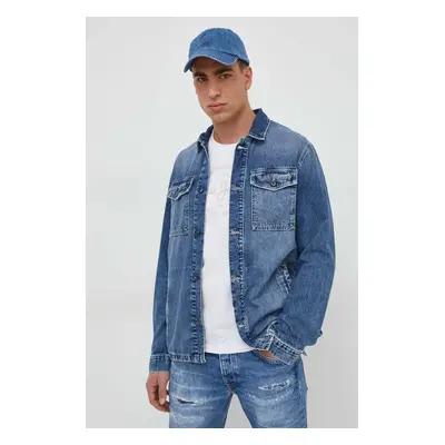 Džínová bunda Pepe Jeans Luka Stencil pánská, přechodná, PM402886