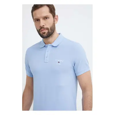 Bavlněné polo tričko Tommy Jeans s aplikací, DM0DM18927