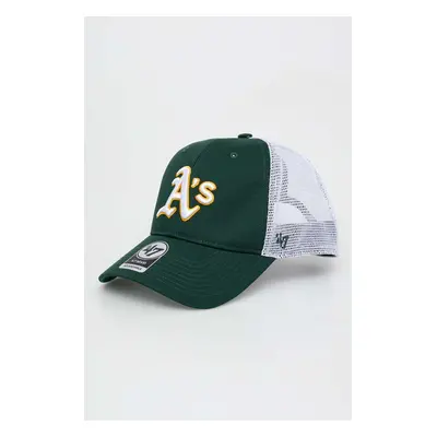 Kšiltovka 47brand MLB Oakland Athletics zelená barva, s aplikací, B-BRANS18CTP-DG