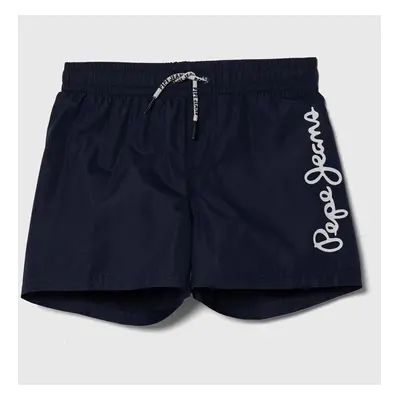 Dětské plavkové šortky Pepe Jeans LOGO SWIMSHORT tmavomodrá barva