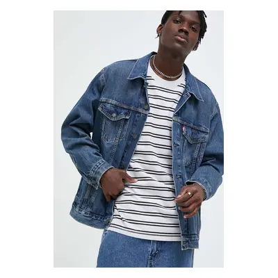 Džínová bunda Levi's pánská, přechodná, oversize