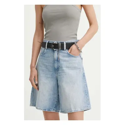 Džínové šortky G-Star Raw dámské, hladké, high waist, D24370-D436