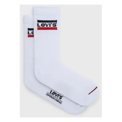 Ponožky Levi's pánské, bílá barva, 37157.0735-white