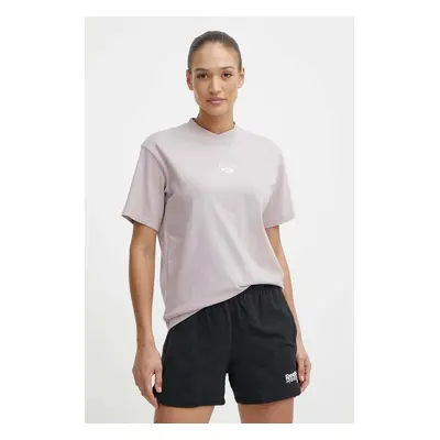 Bavlněné tričko Reebok Classic Archive Essentials růžová barva, 100076223