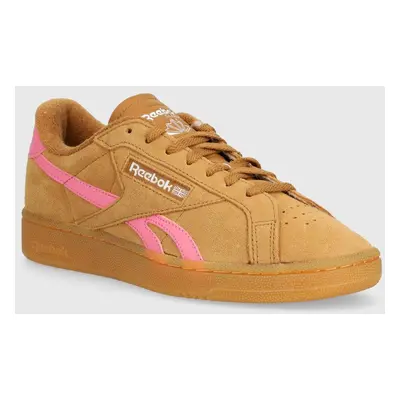 Semišové sneakers boty Reebok Classic Club C béžová barva, 100206242