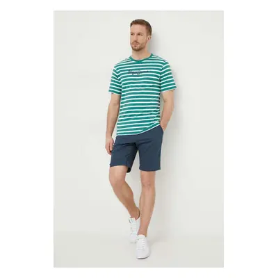 Bavlněné tričko Pepe Jeans STRIPED EGGO zelená barva, PM509407