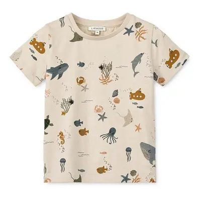 Bavlněné dětské tričko Liewood Apia Baby Printed Shortsleeve T-shirt