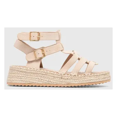 Espadrilky Answear Lab béžová barva, na platformě