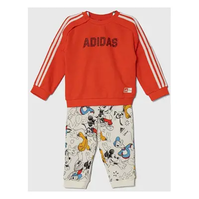 Dětská tepláková souprava adidas x Disney oranžová barva