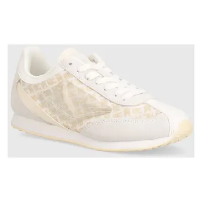 Sneakers boty Tommy Hilfiger TH MONOGRAM HERITAGE RUNNER béžová barva, FW0FW07893