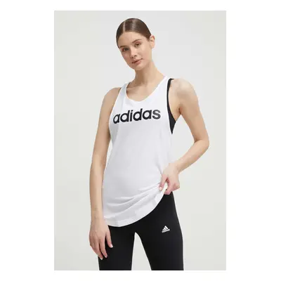 Bavlněný top adidas GL0567 bílá barva, GL0567