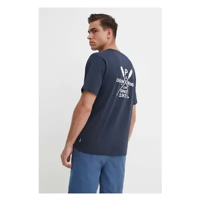 Bavlněné tričko Pepe Jeans CALLUM tmavomodrá barva, s potiskem, PM509370