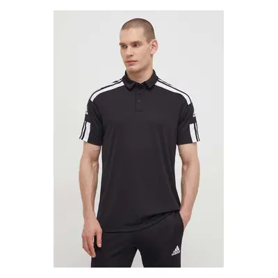 Tréninkové polo tričko adidas Performance Squadra 21 černá barva, s potiskem, GK9556