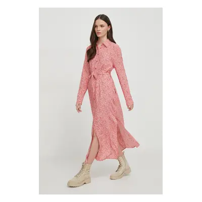 Šaty Pepe Jeans BROOKE červená barva, maxi, PL953447