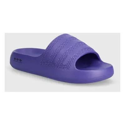 Pantofle adidas Originals ADILETTE AYOON W dámské, fialová barva, na platformě, IE5619