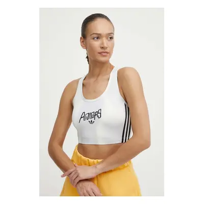 Top adidas Originals dámský, šedá barva, IU2489