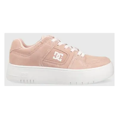 Kožené sneakers boty DC Manteca růžová barva, ADJS100156