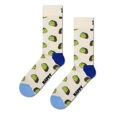 Ponožky Happy Socks Taco Sock bílá barva