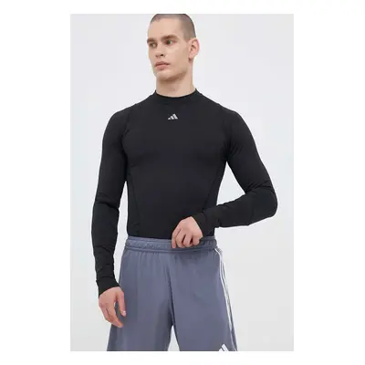 Tréninkové tričko s dlouhým rukávem adidas Performance Techfit COLD.RDY černá barva