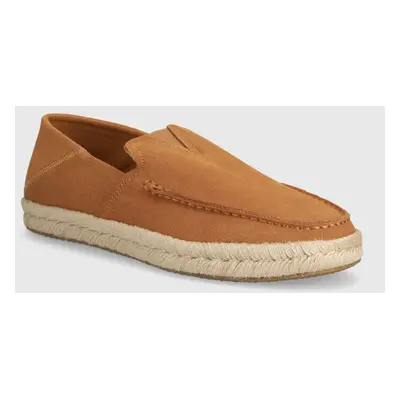 Semišové espadrilky Toms Alonso Loafer Rope hnědá barva, 10020876