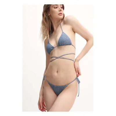 Dvoudílné plavky Rotate SOFT WRAP BIKINI šedá barva, mírně vyztužený košík, 1131682859